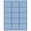 2.625" x 2" Pastel Blue Rectangular Sheet Labels