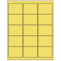 2.625" x 2" Pastel Yellow Rectangular Sheet Labels