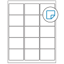 2.625" x 2" White Rectangular Sheet Labels - Removable Adhesive