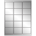 2.625" x 2" Silver Foil Rectangular Sheet Labels