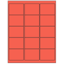2.625" x 2" Red Rectangular Sheet Labels