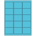 2.625" x 2" Turquoise Rectangular Sheet Labels