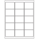 2.625" x 2" White Vinyl Drum Rectangular Sheet Labels