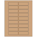 3" x 1" Brown Kraft Rectangular Sheet Labels