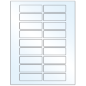 3" x 1" Crystal Clear Rectangular Sheet Labels