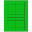 3" x 1" Fluorescent Green Rectangular Sheet Labels