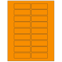 3" x 1" Fluorescent Orange Rectangular Sheet Labels