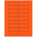 3" x 1" Fluorescent Red Rectangular Sheet Labels