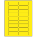 3" x 1" Fluorescent Yellow Rectangular Sheet Labels