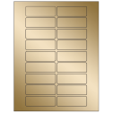 3" x 1" Gold Foil Rectangular Sheet Labels