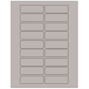 3" x 1" Gray Rectangular Sheet Labels