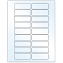 3" x 1" White Mid Gloss Rectangular Sheet Labels