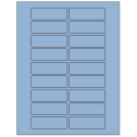 3" x 1" Pastel Blue Rectangular Sheet Labels