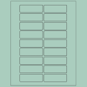 3" x 1" Pastel Green Rectangular Sheet Labels