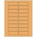 3" x 1" Pastel Orange Rectangular Sheet Labels