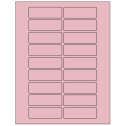 3" x 1" Pastel Pink Rectangular Sheet Labels