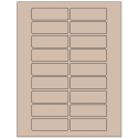 3" x 1" Pastel Tan Rectangular Sheet Labels
