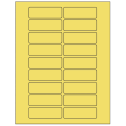 3" x 1" Pastel Yellow Rectangular Sheet Labels