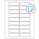 3" x 1" White Rectangular Sheet Labels - Removable Adhesive