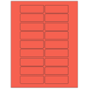 3" x 1" Red Rectangular Sheet Labels