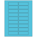3" x 1" Turquoise Rectangular Sheet Labels
