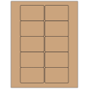 3" x 2" Brown Kraft Rectangular Sheet Labels