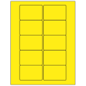 3" x 2" Fluorescent Yellow Rectangular Sheet Labels