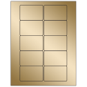 3" x 2" Gold Foil Rectangular Sheet Labels