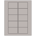 3" x 2" Gray Rectangular Sheet Labels