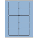 3" x 2" Pastel Blue Rectangular Sheet Labels
