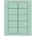 3" x 2" Pastel Green Rectangular Sheet Labels