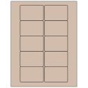 3" x 2" Pastel Tan Rectangular Sheet Labels