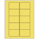 3" x 2" Pastel Yellow Rectangular Sheet Labels