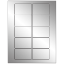 3" x 2" Silver Foil Rectangular Sheet Labels
