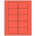 3" x 2" Red Rectangular Sheet Labels