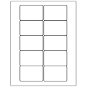 3" x 2" White Rectangular Sheet Labels