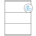 8.5" x 3.5" White Rectangular Sheet Labels - Ultra Aggressive Adhesive