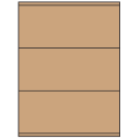 8.5" x 3.5" Brown Kraft Rectangular Sheet Labels