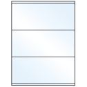 8.5" x 3.5" Crystal Clear Rectangular Sheet Labels