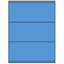 8.5" x 3.5" Fluorescent Blue Rectangular Sheet Labels