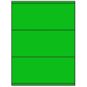 8.5" x 3.5" Fluorescent Green Rectangular Sheet Labels