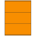 8.5" x 3.5" Fluorescent Orange Rectangular Sheet Labels