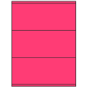 8.5" x 3.5" Fluorescent Pink Rectangular Sheet Labels