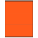 8.5" x 3.5" Fluorescent Red Rectangular Sheet Labels