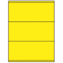 8.5" x 3.5" Fluorescent Yellow Rectangular Sheet Labels