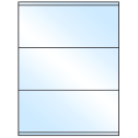 8.5" x 3.5" White Premium High Gloss Rectangular Sheet Labels