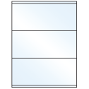 8.5" x 3.5" White Mid Gloss Rectangular Sheet Labels