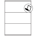 8.5" x 3.5" Blockout Rectangular Sheet Labels