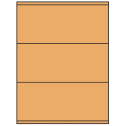 8.5" x 3.5" Pastel Orange Rectangular Sheet Labels