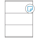 8.5" x 3.5" White Rectangular Sheet Labels - Removable Adhesive